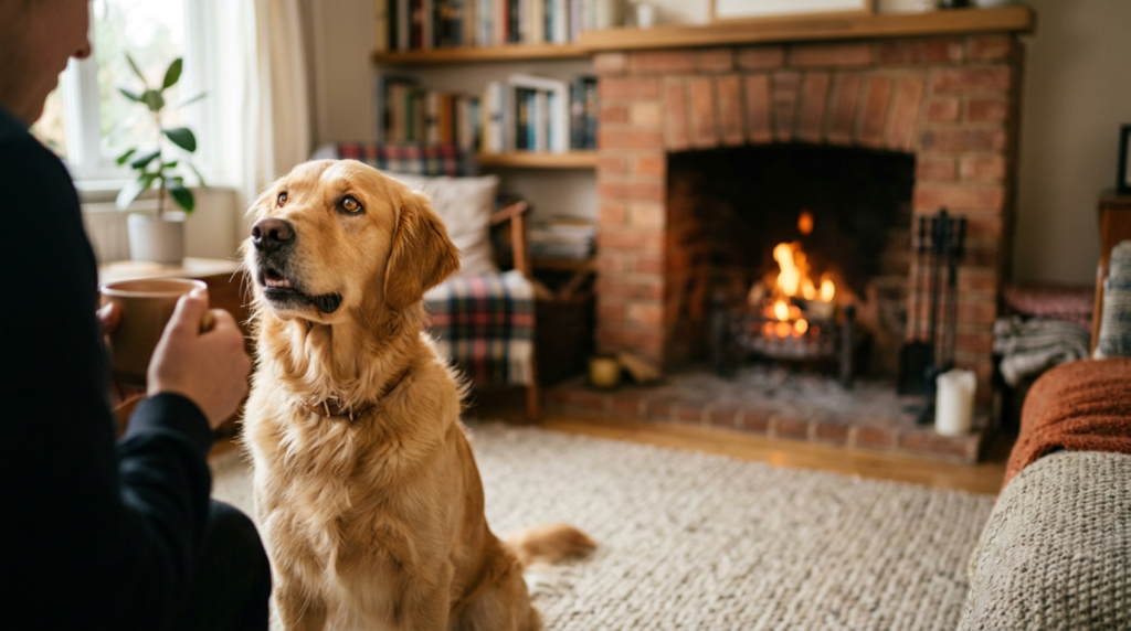 dono conversando com o cachorro que entende o que é falado