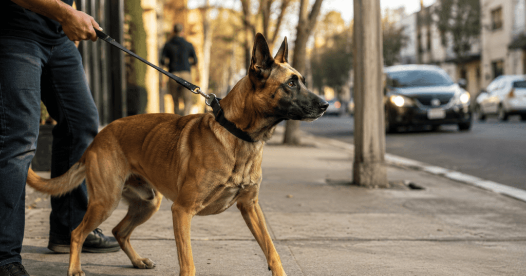 cão querendo correr atrás de carro